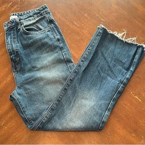 Zara Blue Denim with Brown Leather Accent